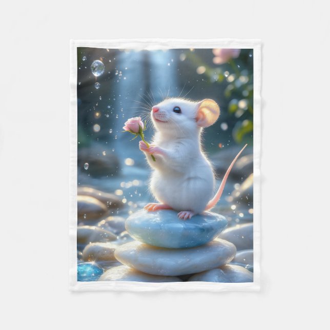 Polaire Couverture Sherpa Souris Mignonne (Devant)