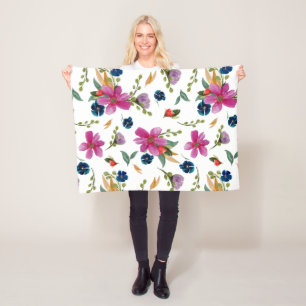 Polaire Couverture signature Floral Joyeaux