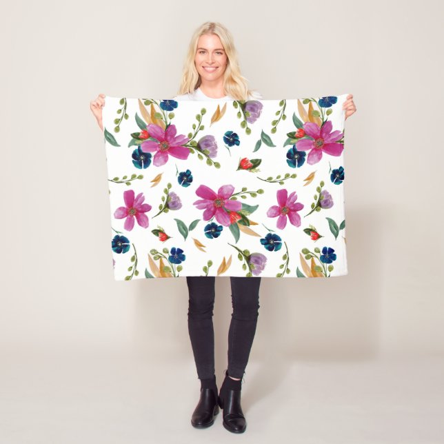 Polaire Couverture signature Floral Joyeaux (En situation)