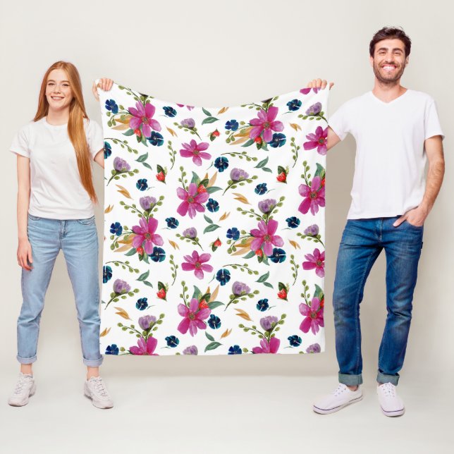 Polaire Couverture signature Floral Joyeaux (En situation)