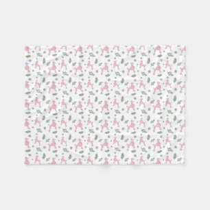 Polaire Couverture silhouette de caniche rose pastel minim