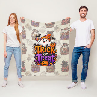 Polaire Couverture tissée Halloween fantôme mignon pour la