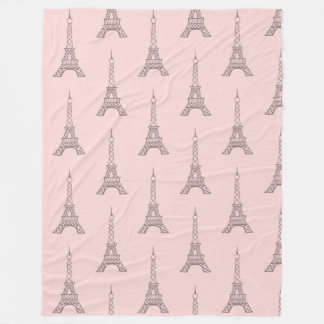 Polaire Couverture Tour Eiffel rose doux Cadeau