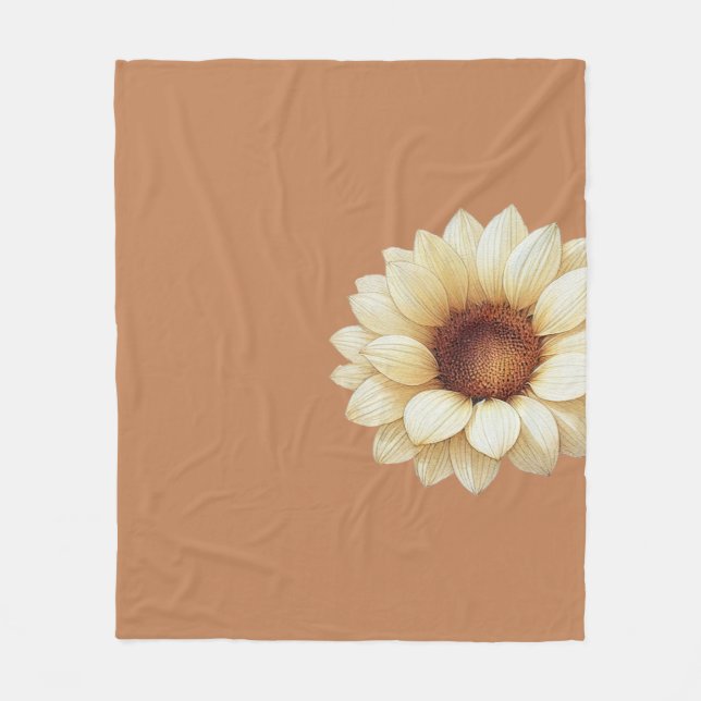 Polaire Couverture Tournesol Moderne en Terre Cuite (Devant)