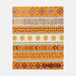 Polaire Couverture Tribale Sud-Ouest Jaune Soleil Personna