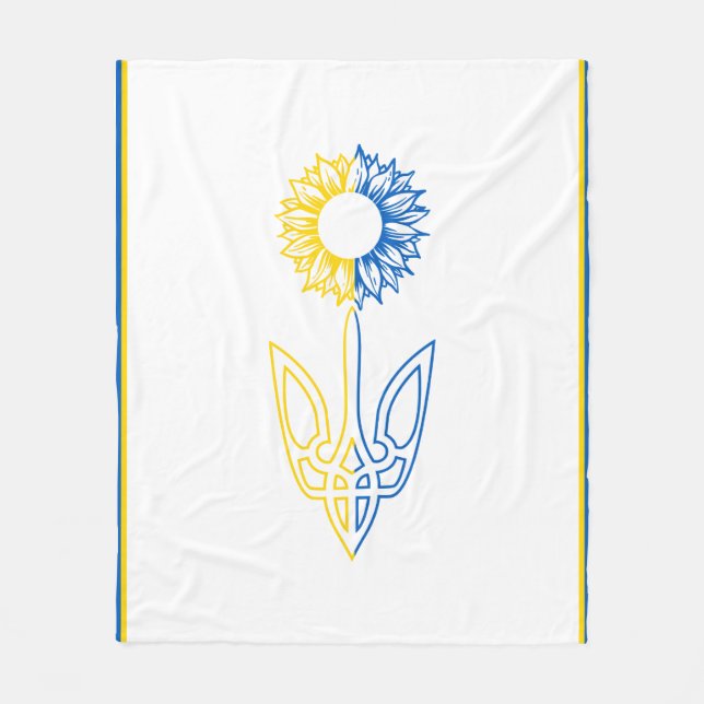 Polaire Couverture ukrainienne de tournesol (Devant)