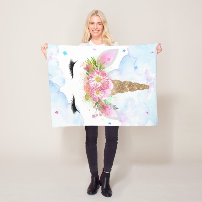 Polaire Couverture Unicorne dormante (En situation)