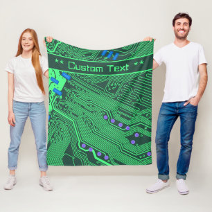 Polaire Couverture verte de carte avec le texte fait sur