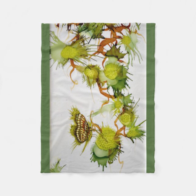 Polaire Couverture verte de papillon et d'ouatine de (Devant)