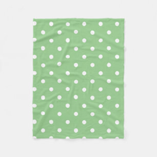 Polaire Couverture verte d'ouatine de point de polka