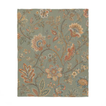 Couverture vintage botanique florale vert sauge