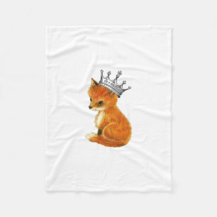 Polaire Couverture vintage d'ouatine de couronne de Fox de