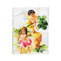 Couverture vintage d'ouatine de fées