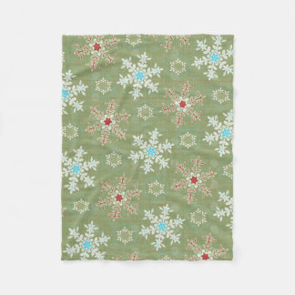 Polaire Couverture vintage d'ouatine de flocons de neige