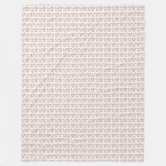 Polaire Couverture vintage rose florale - Jeu botanique