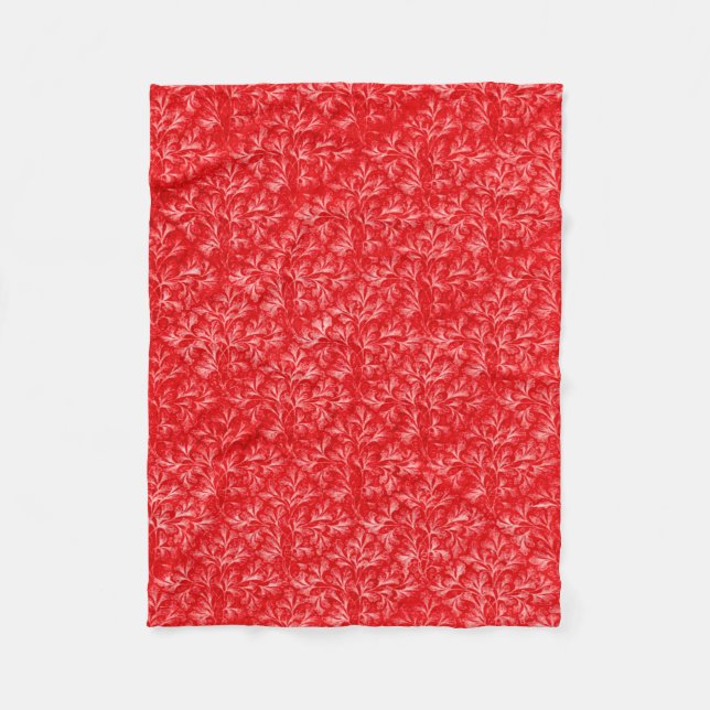 Polaire Couverture vintage rouge d'ouatine de motif (Devant)