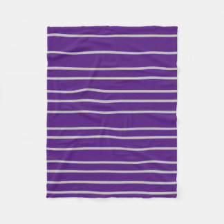 Polaire Couverture violette avec rayures blanches
