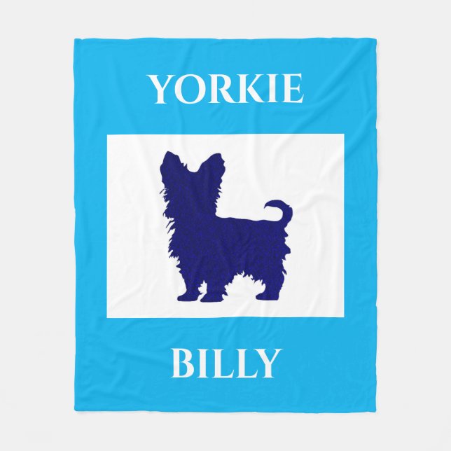 Polaire couverture Yorkie. Nom du chien ou de l'enfant per (Devant)