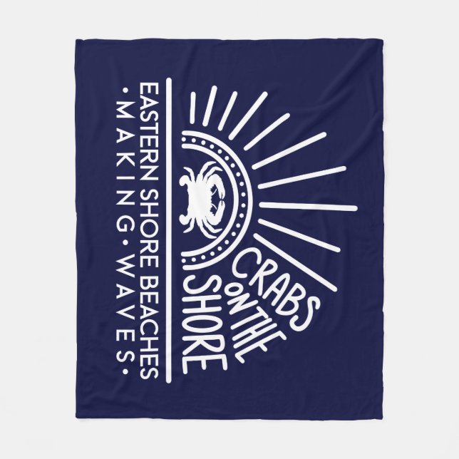 Polaire Crabes sur le rivage - Couverture de logo complète (Devant)