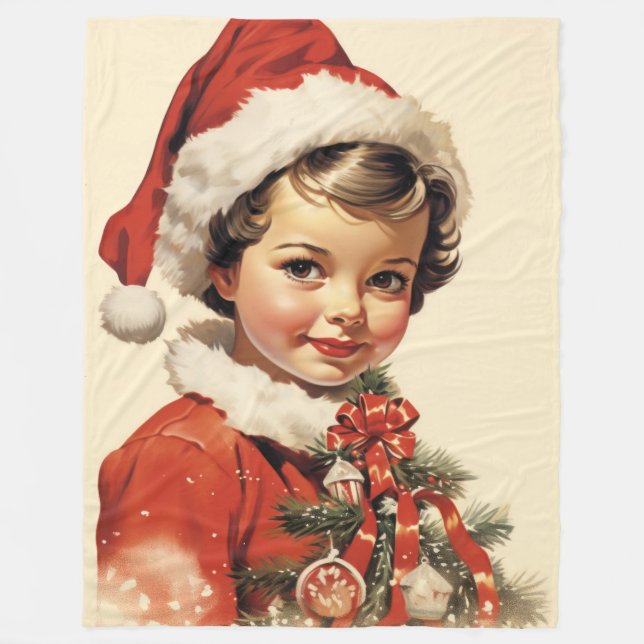 Polaire Cute hiver classique couverture de Noël (Devant)