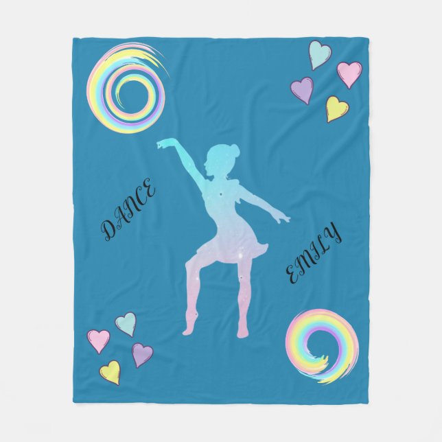 Polaire Danser couverture en toison avec coeurs & tourbill (Devant)