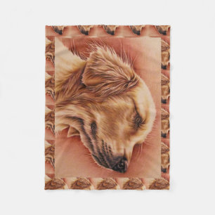 Polaire Dessin de golden retriever sur la couverture