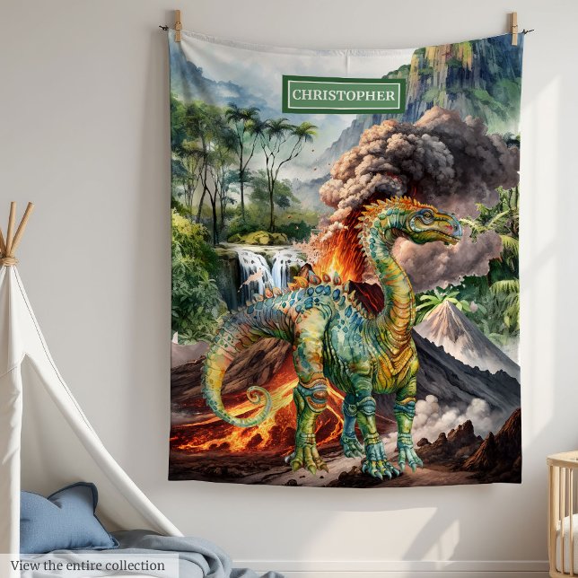 Polaire Dinosaur préhistorique couverture Cadeaux Garçons  (Prehistoric Dinosaur Blanket Gift for Boys Birthday)