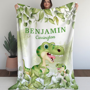 Polaire Dinosaure avec couverture Feuille pour enfants pou