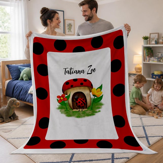 Polaire Doux ami coccinelle grande couverture en fleece (Créateur téléchargé)