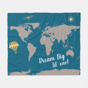 Polaire Dream big lil une couverture World Map