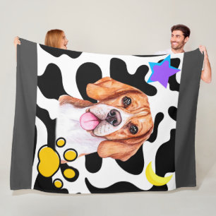 Polaire Drôle chien Beagle à la lumière de la couverture d