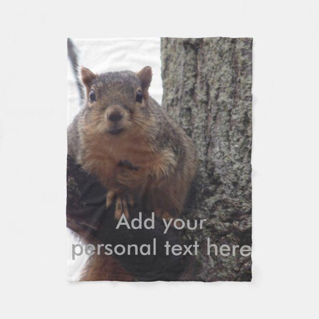 Polaire Écureuil regardant votre couverture (Devant)