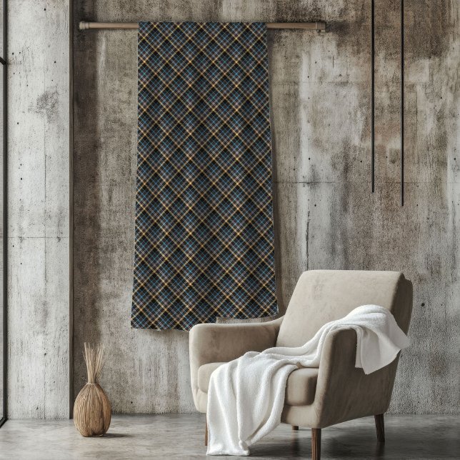 Polaire Élégante couverture bleu jaune pour cadeau homme (Elegant Blue Yellow Blanket for Men's Gift)