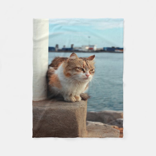 Polaire Élégante couverture de la flotte de chats de plage (Devant)