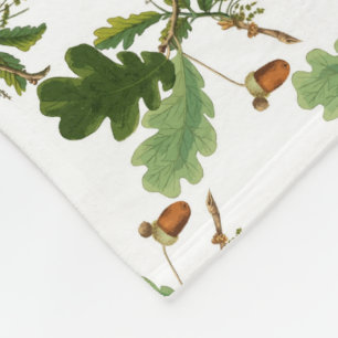 Polaire Élégante couverture en feuilles de chêne et en toi