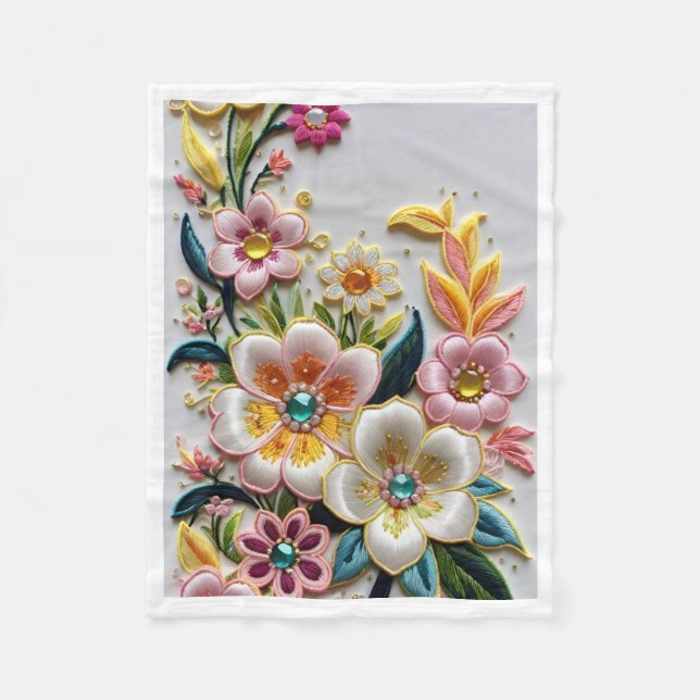 Polaire Élégante couverture en molleton de style floral br (Devant)
