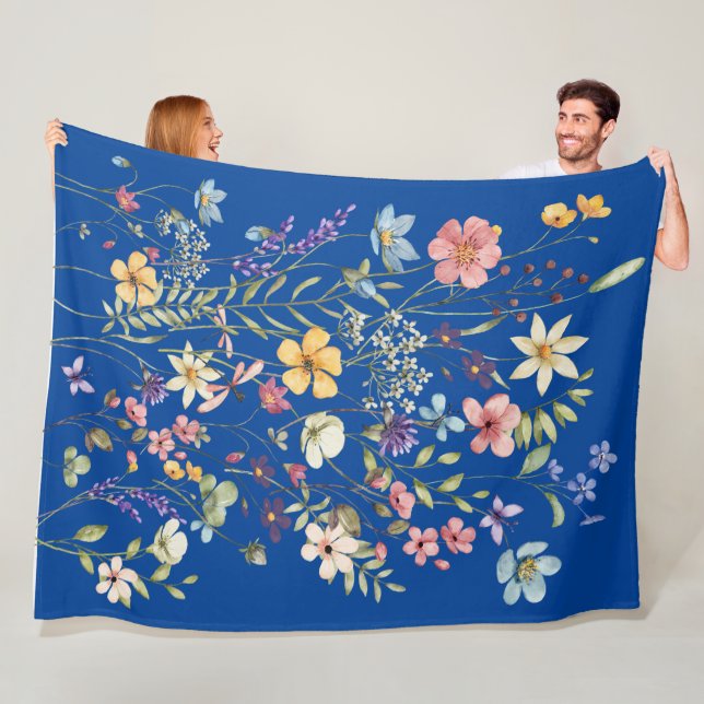 Polaire Élégante couverture florale pour confort et style (En situation)
