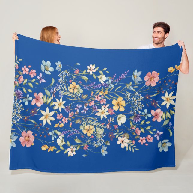 Polaire Élégante couverture florale pour confort et style (En situation)