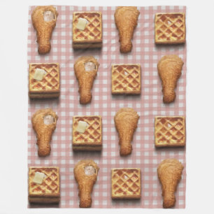 Polaire en vichy couverture de gaufres de poulet