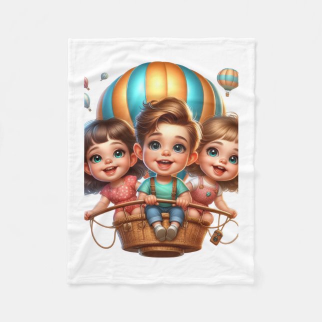 Polaire Enfants dans la couverture de ballon à air chaud (Devant)