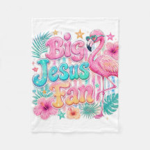 Fan de Jésus avec couverture flamant rose