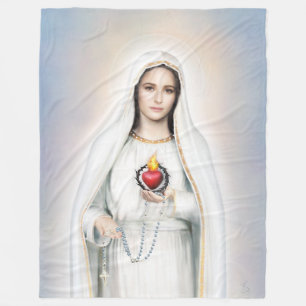 Polaire Fatima, couverture impeccable d'ouatine du coeur