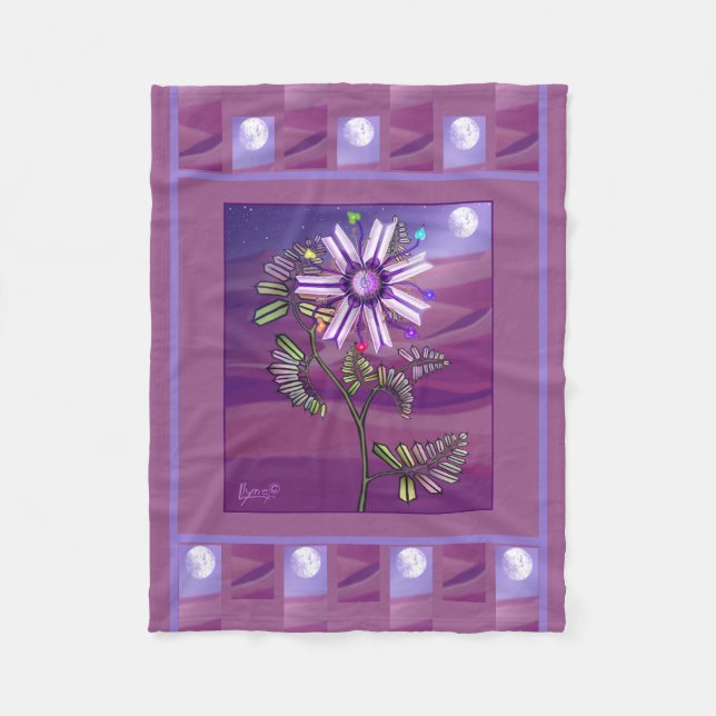 Polaire Fleur dans la couverture en molleton de désert (Devant)