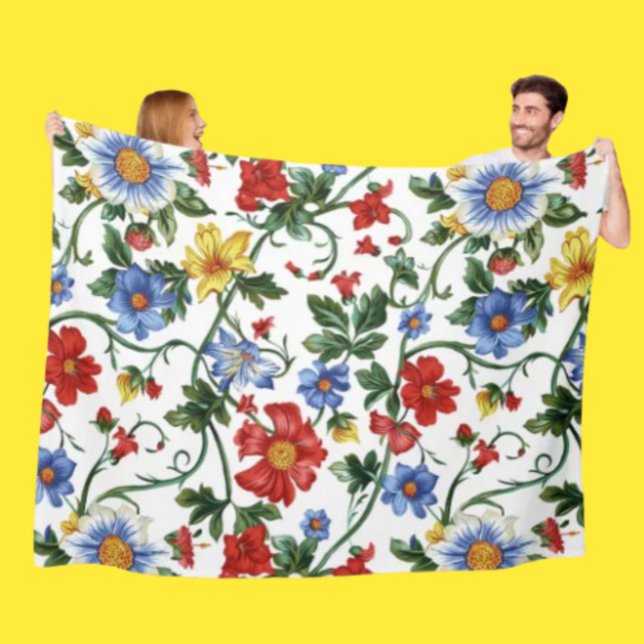 Polaire Fleurir avec audace | Couverture en molleton fleur (Créateur téléchargé)