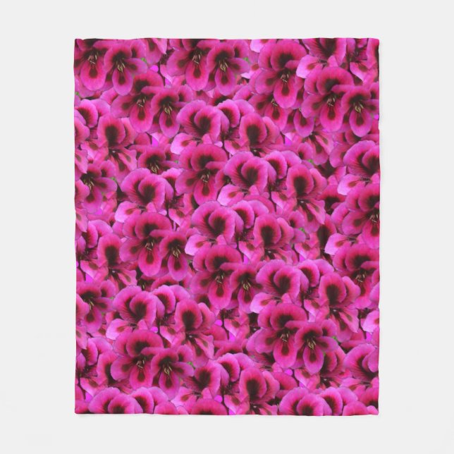 Polaire Fleurs De Géranium Magenta, Couverture De Toison M (Devant)