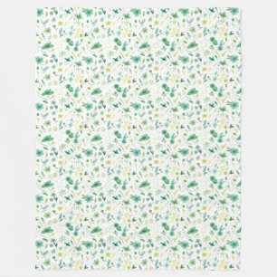 Polaire Fleurs verdoyantes Couverture confortable