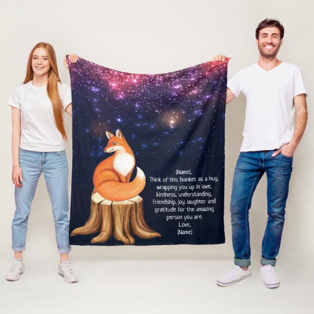 Polaire Fox Space Galaxy Couverture de lettre personnalisé (En situation)
