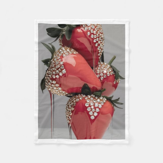 Polaire Fraises Bijou Brillantes Couverture (Devant)