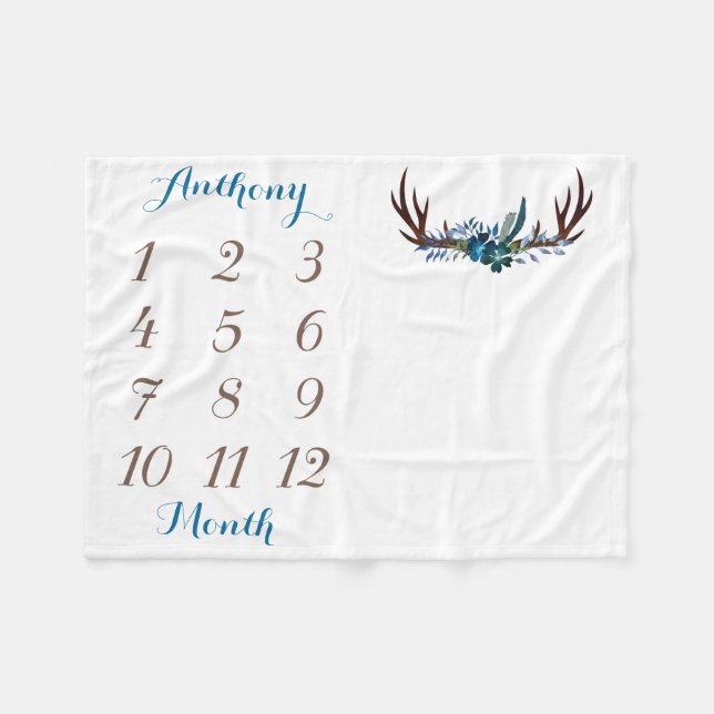 Polaire Garçon bébé Jalon taille de couverture 40"x30" (Devant (Horizontal))