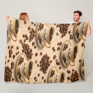 Polaire Grains de café Munchy, couverture en molleton de q